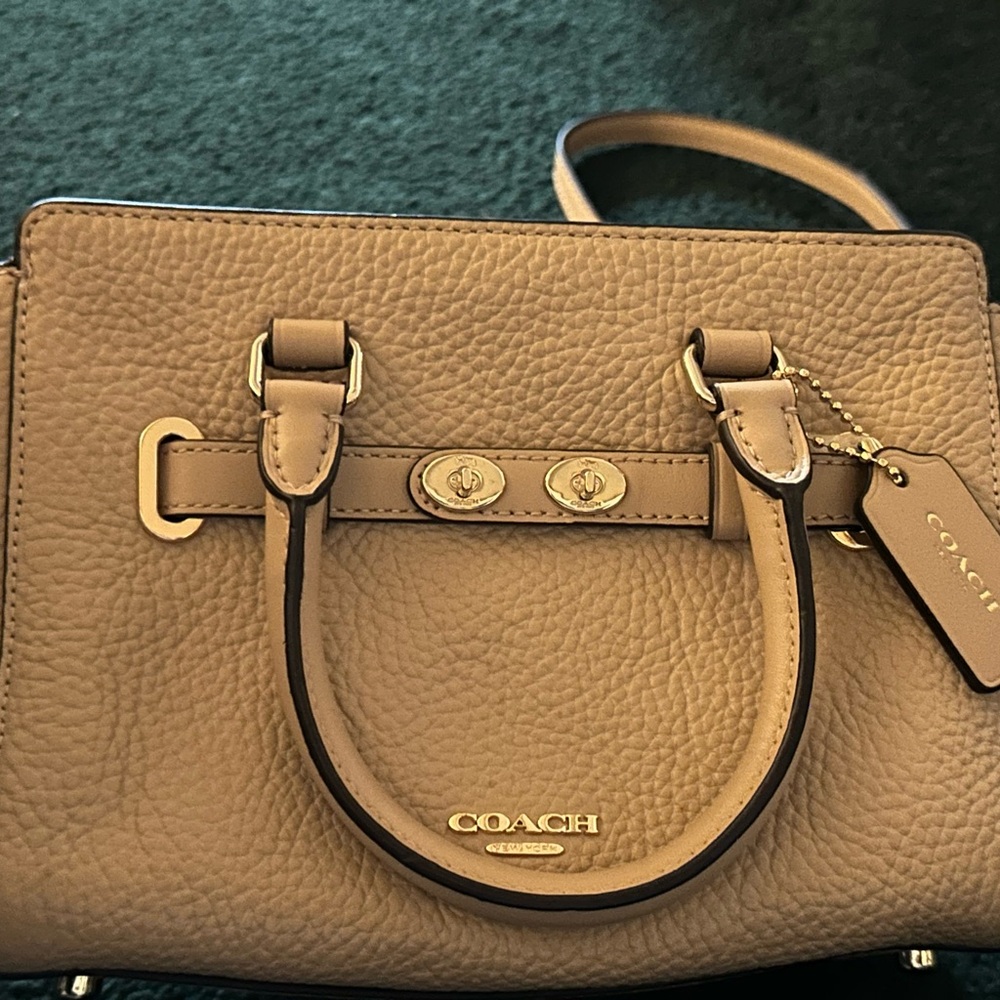 Coach purse, beige, cross body.  New with tags